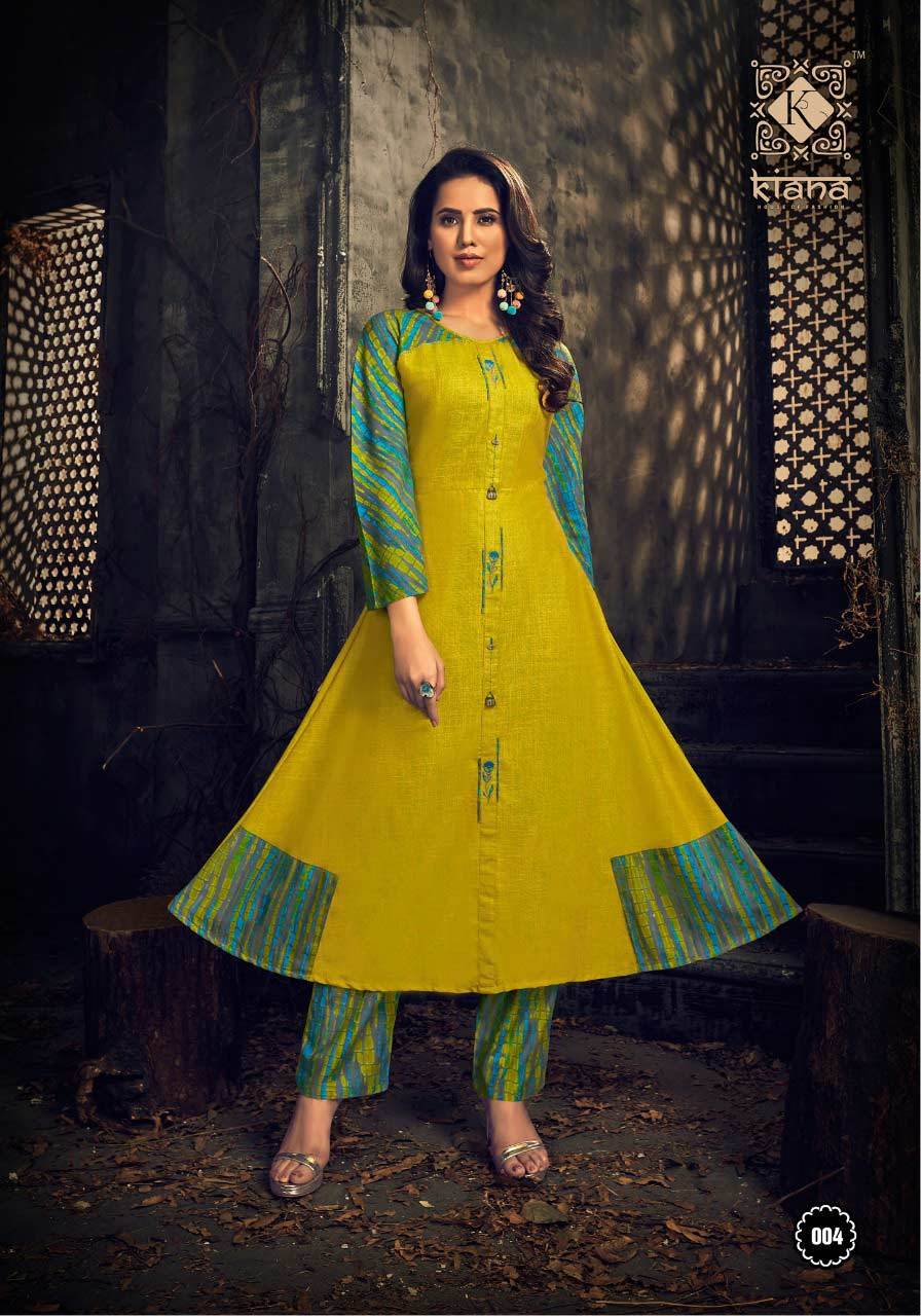 Summer Elegance Kiana Two Tone Embroidery Interlock Kurtis