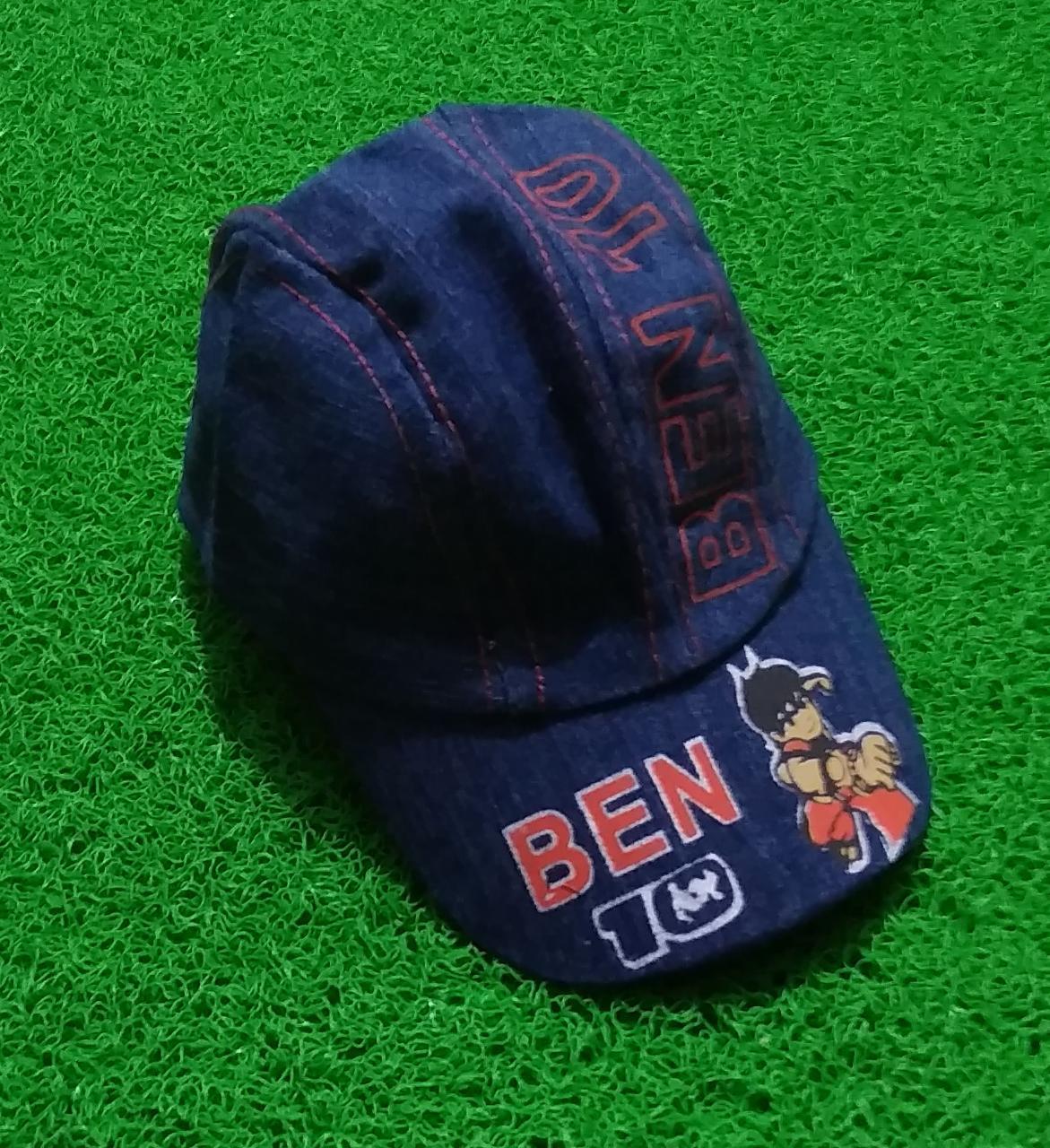 Kids Cap - Denim Material, Size 0, Multicolour | Ben10 Printed Design For Ages 1-3 Years, Fun And Stylish Headwear For Little Fans