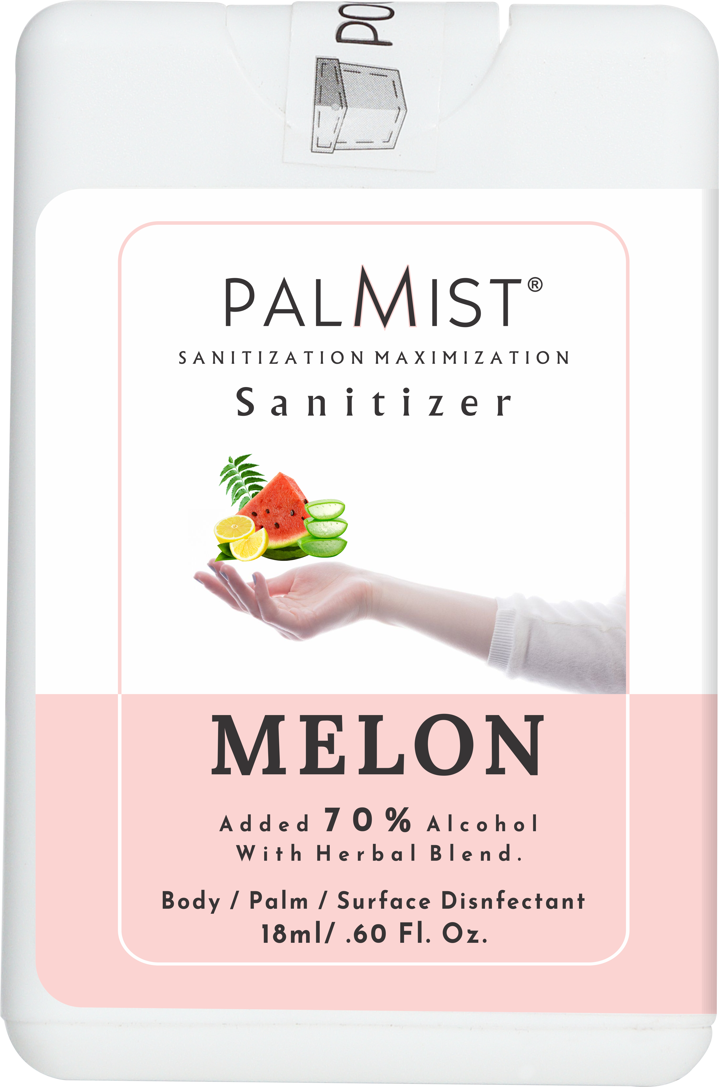 Palmist Multipurpose Sanitizer Spray 18ml - 18 Milliliter, Dry Place Storage | External Use For Adults, Children, Men, And Women, Kills Germs