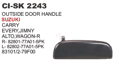 Outside Door Handle Suzuki Carry, Alto Wagon-r - OE NO83101/279F00 | 4 Wheeler Vehicle Type, Warranty Included