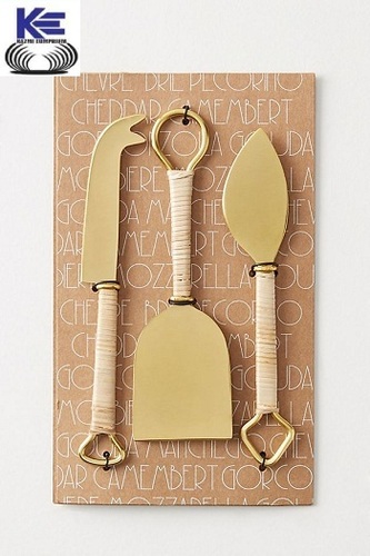 Brass ans Rope handle Cheese Knives