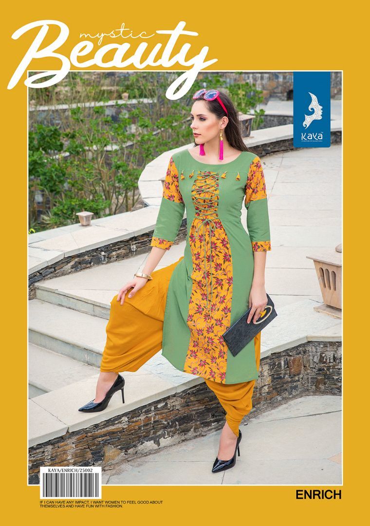 Enrich Cotton Kurtis Catalog Design By Kaya - Cotton Fabric, Sizes M(38), 3xl(48) | For Ladies, Suitable For All Seasons