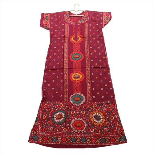 Ladies Designer Print Nighty - Cotton Blend, Sizes S to XL | Washable, Casual Style for All Seasons, Vivacious Colors and Contemporary Designs