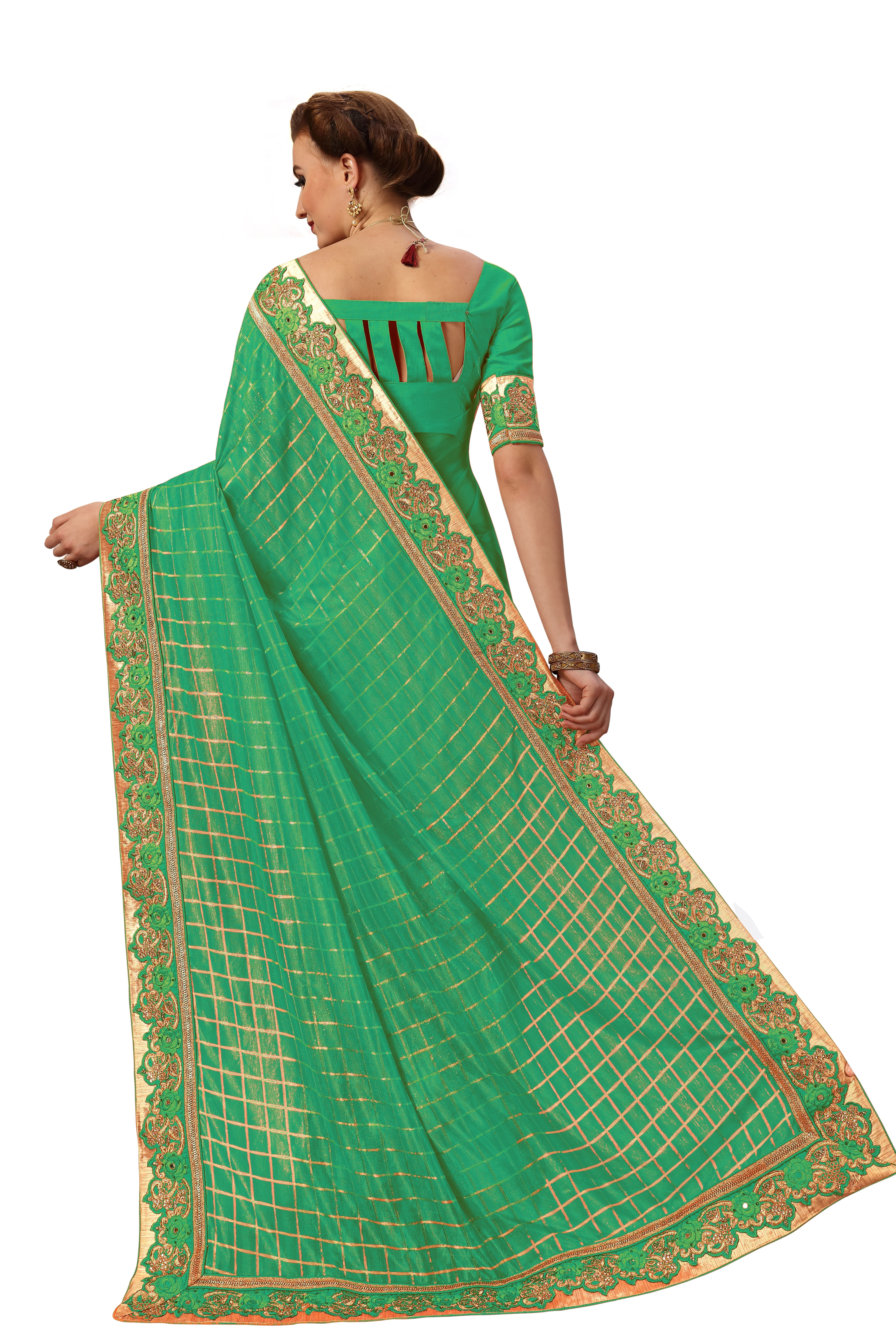 Embroidered Saree - Lycra And Net Fabric, 5.5 Mtr Length In Beige With Stone Work And Embellished Lace For Festive And Wedding Occasions