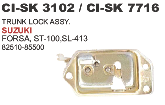 Trunk Lock Assembly - Durable Steel Design for Suzuki Forsa | 4 Wheeler Vehicle Type, Warranty Included