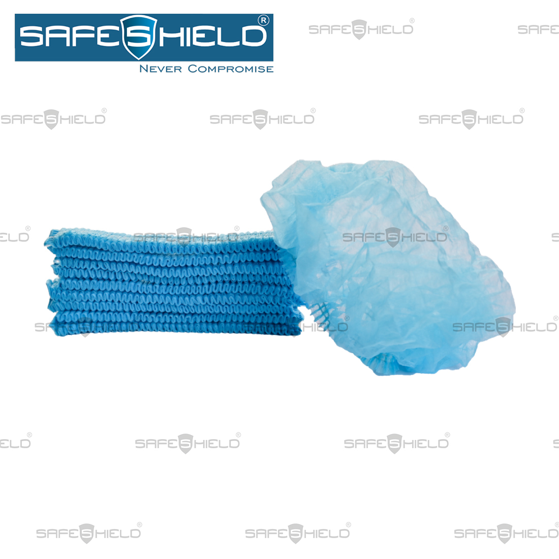 Disposable Bouffant Cap - Non-woven Material, Sizes 16'', 18'', 21'', Light Blue Color | Hygiene Safety, Disposable, Comfortable, Convenient