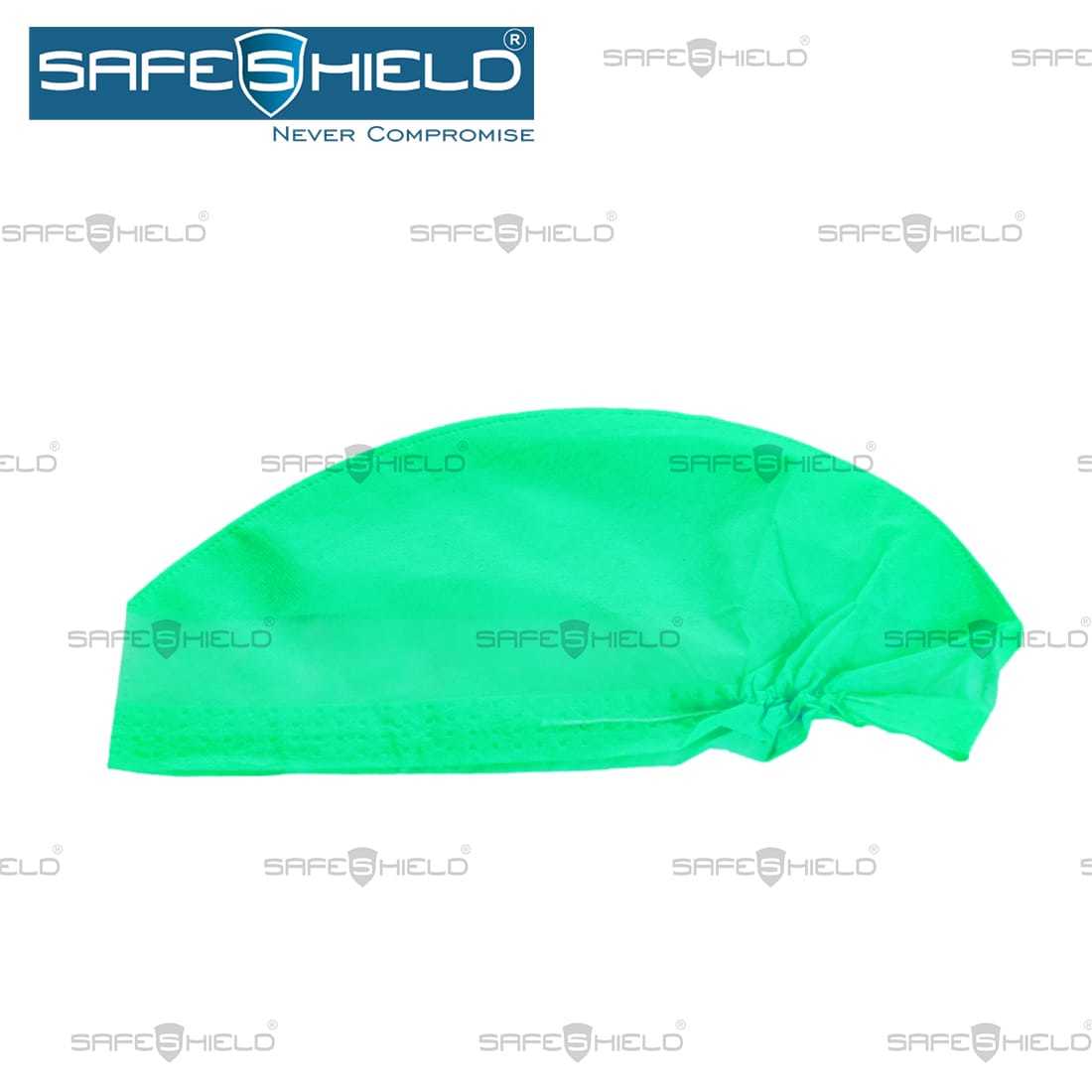 Disposable Surgeon Cap - Cotton, Polypropylene, Polyester | Free Size, Light Blue, Multi-layer, Hygiene Protection, 100pc/pack