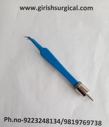 Plastic Bipolar Straight Narrow Forceps With Curve Tip (American)