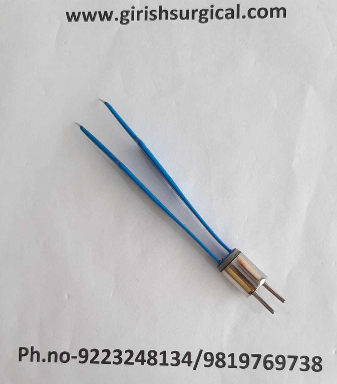 Plastic Bipolar Straight Narrow Forceps With Curve Tip (American)