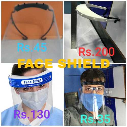 Protective Face Shield - Polycarbonate Material, 12x9 Inches, Clear Transparency - Anti-Fog, Lightweight, Adjustable Strap for Comfort