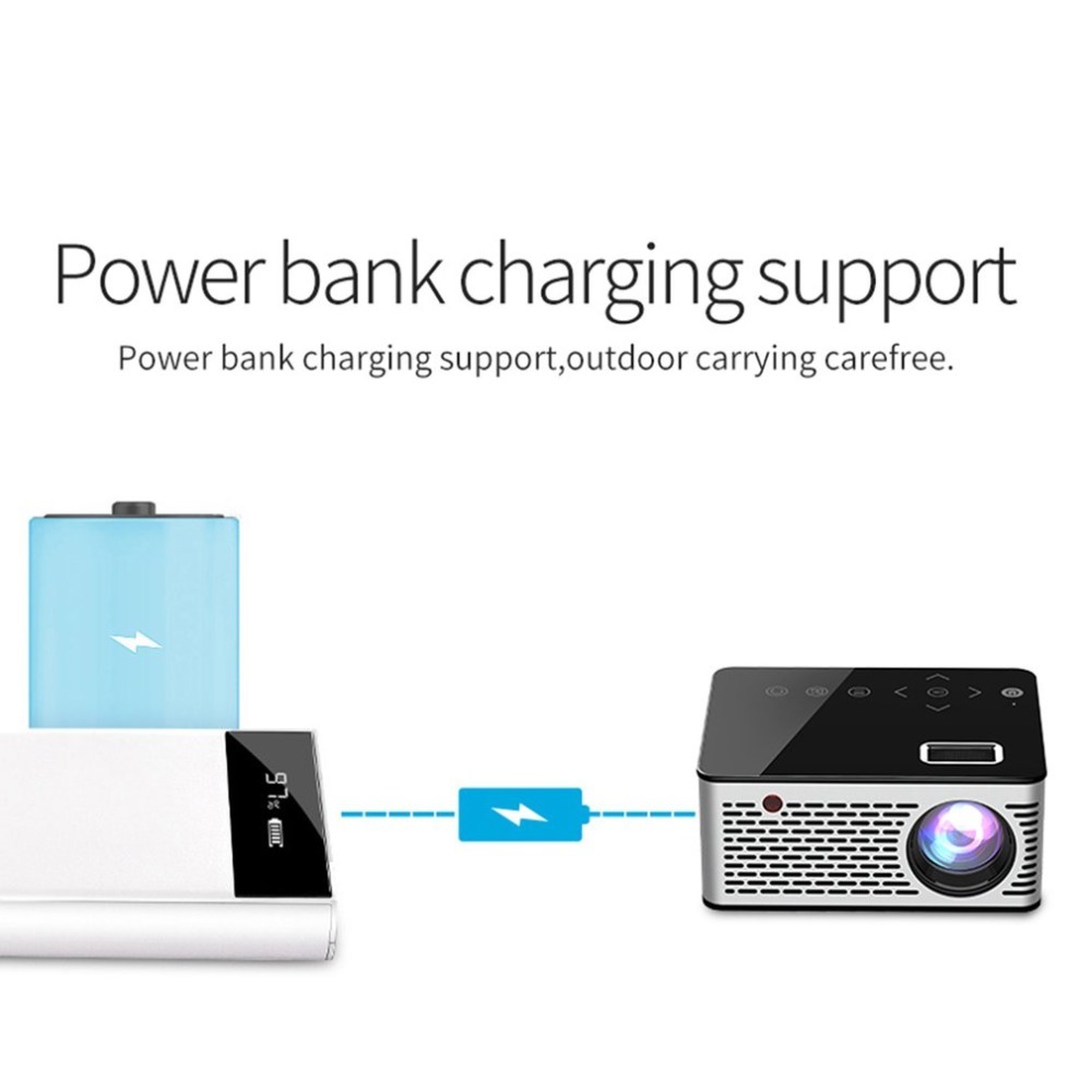 T200 Pocket Mini Led Lcd Projector Touch Sensitive Buttons Home Theater Cinema Hdmi Av Usb Projector Smart Tv