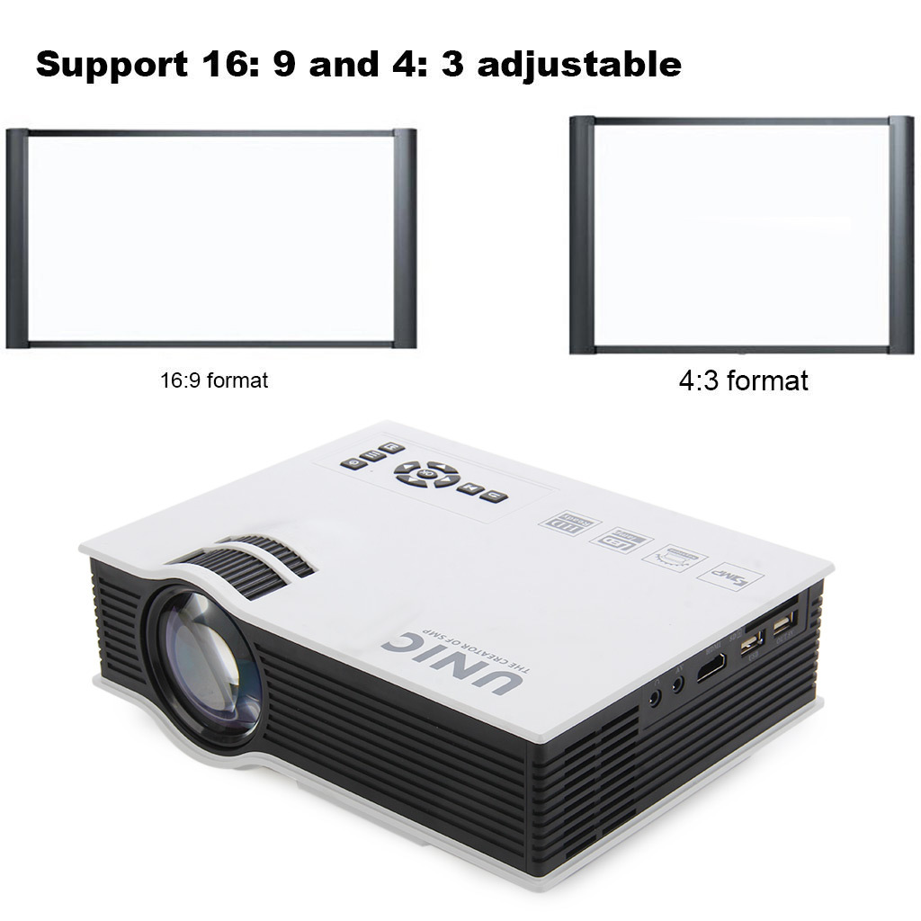 Clearness Uc40 800lm 800 X 480 Pixels Simplified Micro Projector Free Exchange From 16 : 9 To 4 : 3.