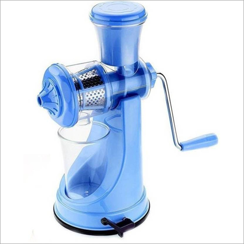 Manual Juicer - Steel & Plastic, Blue | Mess-Free Juice Preparation for Carrots, Oranges & More, Manual Control Design