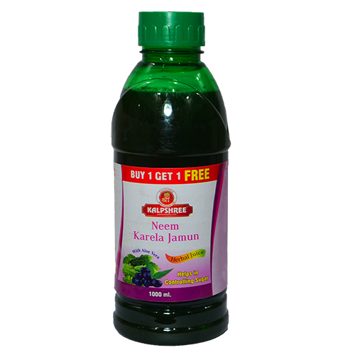 Neem Karela Jamun Juice - 1000 ml Liquid | Supports Healthy Blood Sugar Levels, Suitable for All