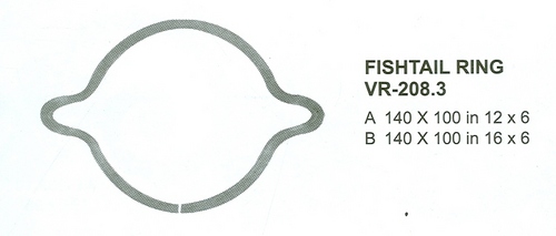 रॉट आयरन फिश टेल रिंग