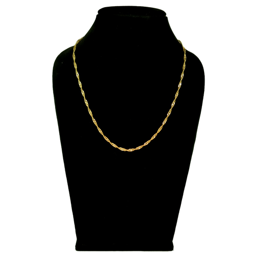 18 Inches Simple Design Gold Chain - Alloy, 18 Inch Length, Gold Plated | Hypoallergenic, Non-Irritant, Versatile for All Occasions