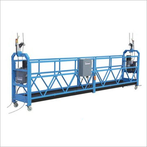 Suspended Rope Platform - Mild Steel, 7.5m X 2.5m X 0.76m, 800kg Load Capacity, 1.8kw X 2 Power, 15nm Braking Torque, 11m/min Ascend Speed, 3 Phase Design, Tilt Proof Safety Locks