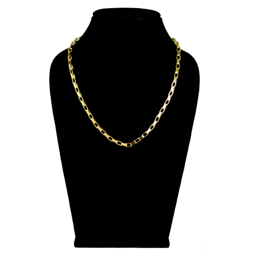 18 Inches Gold Plated Thick Chain - Alloy Material, 18 Inch Length, Gold Color | Ideal Gift for Women, Perfect for Anniversary & Party Occasions