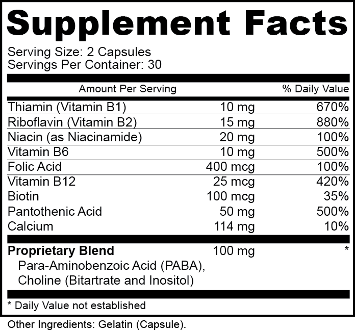 Vitamin B Complex Tablets/ Capsules (Third Party Manufacturing) Efficacy: Promote Nutrition