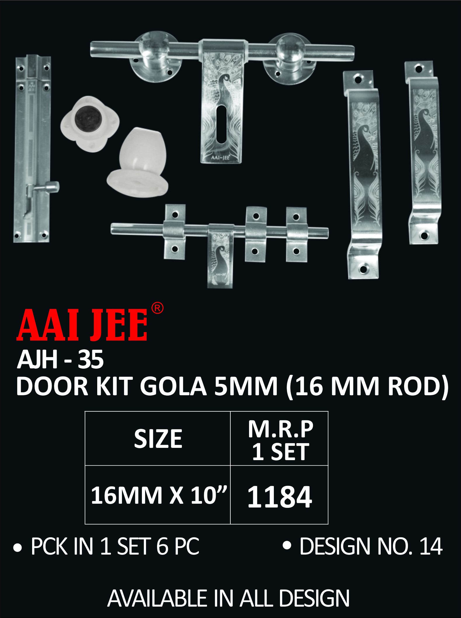 S.s Glossy Door Kit Gola 5mm 16mm