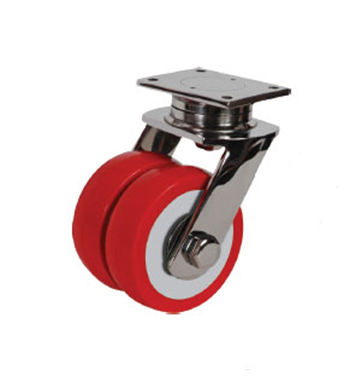 Trolley Castor Wheels - Color: Red