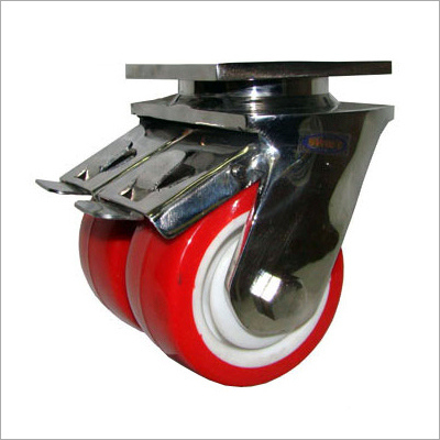 Trolley Castor Wheels - Color: Red
