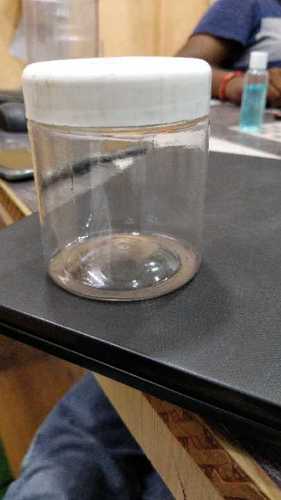 Pet Jar - 250ml Capacity, 100mm Height, 70mm Diameter | Clear Virgin PET Plastic, Screw-on Lid for Food Storage, Cosmetics and Small Items