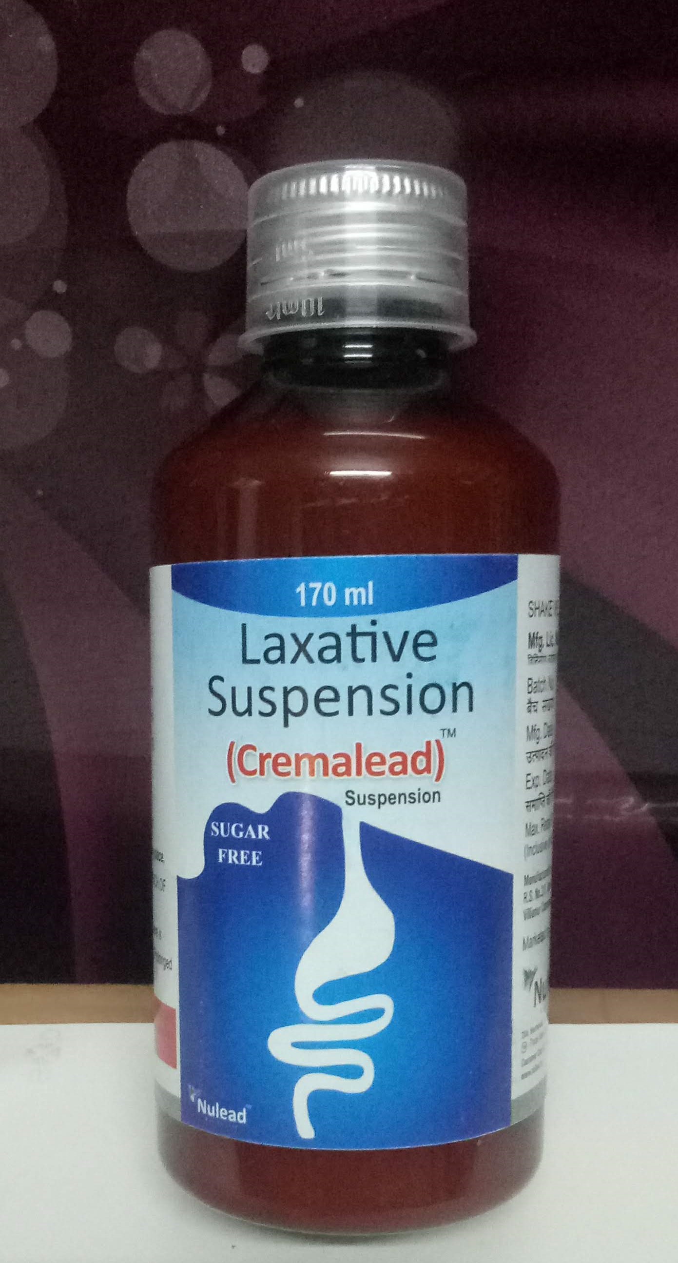 Laxative Suspension Ingredients: Sodium Picosulfate (3.33mg) + Liquid Paraffin (1.25ml) + Milk Of Magnesia (3.75ml)