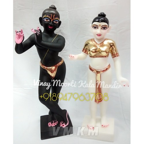 Eco-friendly Black Marble Radha Krishna Statue