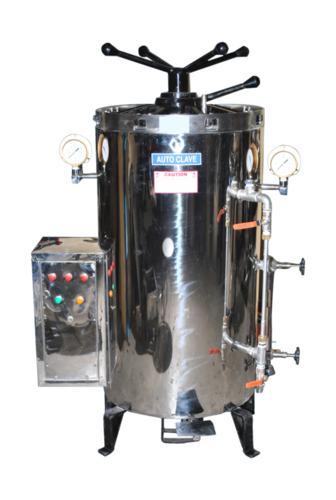 Vertical Autoclaves - Stainless Steel, 220/230 volts AC-50 Hz | Immersion Heaters, Pressure Gauge, Safety Valve