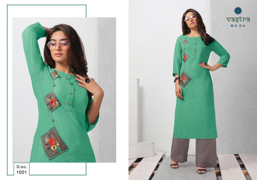 Spring Fashion Vol-1 Vastra Moda Aplique Work Kurti