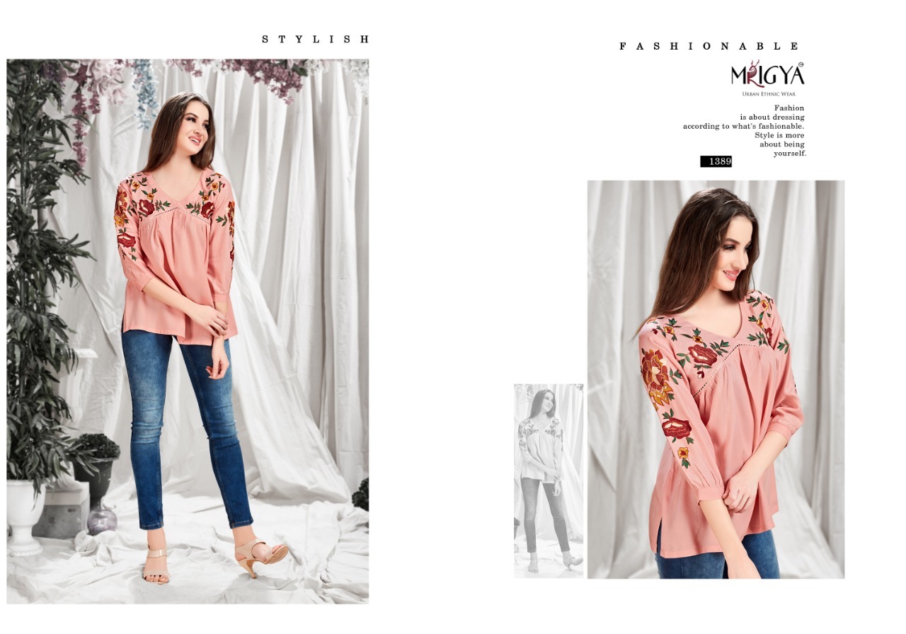 Fiona Nx Vol-6 Mrigya Launch Ladies Top - Liva Rayon Fabric, Sizes S(36)-3xl(46), Suitable For All Seasons | Ready To Ship, Liva Brand Tag