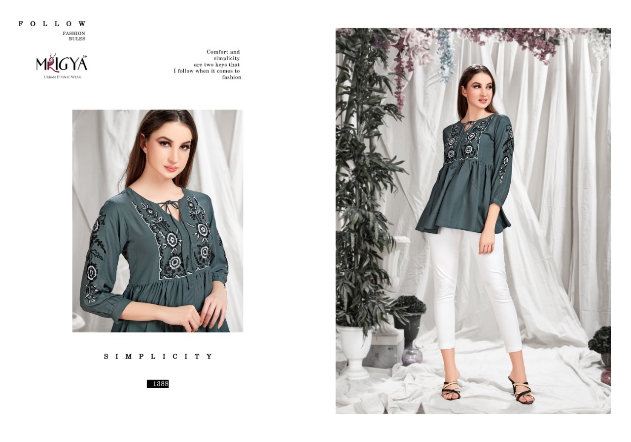 Fiona Nx Vol-6 Mrigya Launch Ladies Top - Liva Rayon Fabric, Sizes S(36)-3xl(46), Suitable For All Seasons | Ready To Ship, Liva Brand Tag