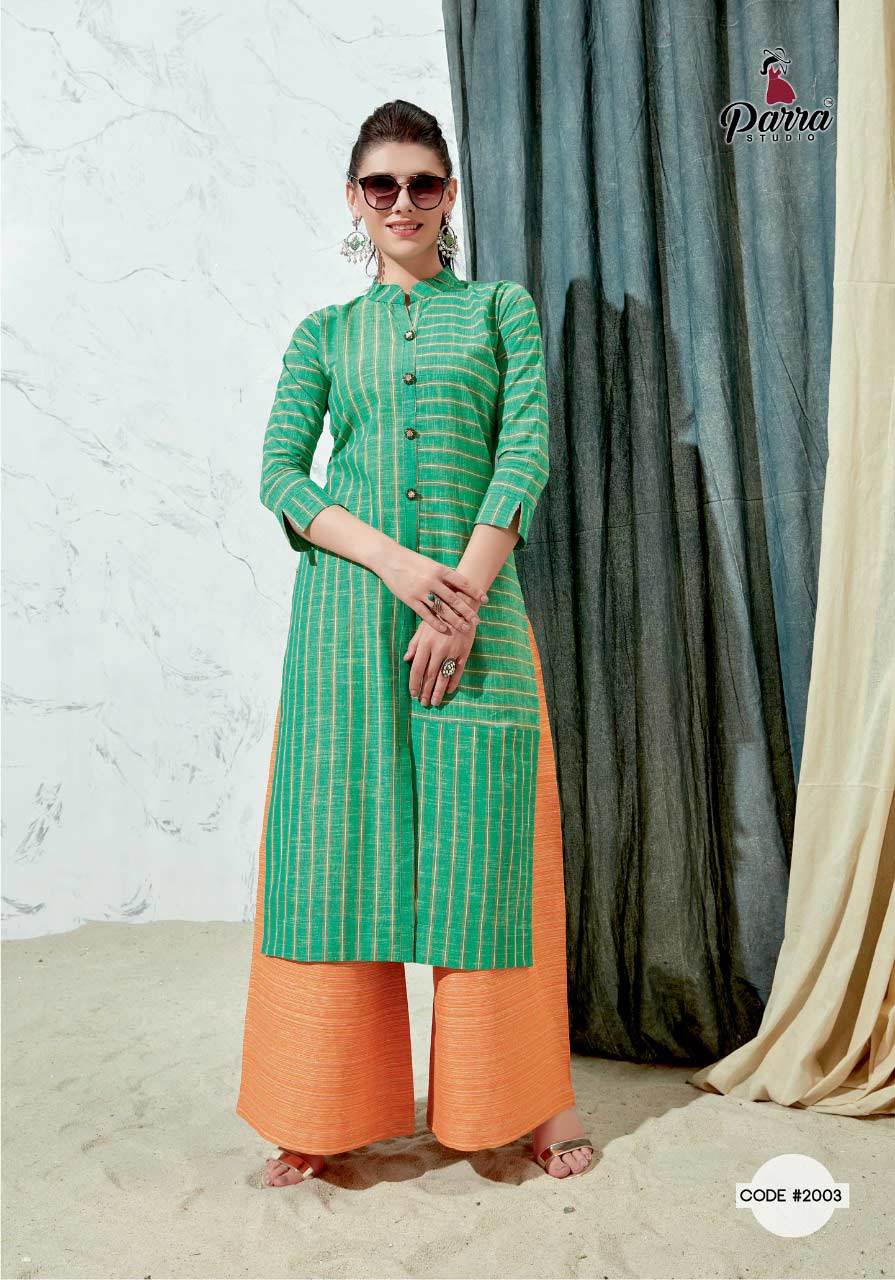 Firoza Linen Cotton Top With Multi Lined Pure Cotton Palazzo - Sizes M To 3xl, Ideal For All Seasons