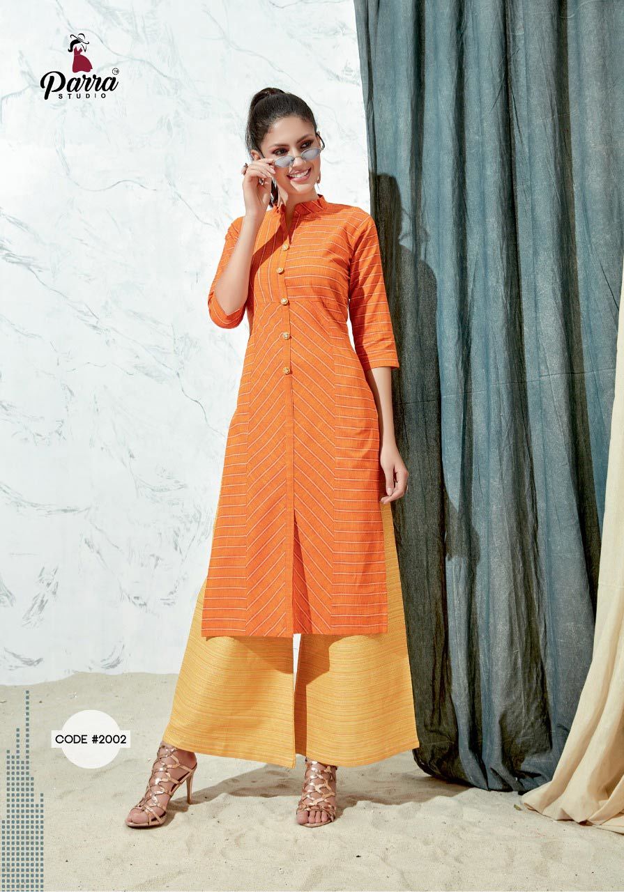 Firoza Linen Cotton Top With Multi Lined Pure Cotton Palazzo - Sizes M To 3xl, Ideal For All Seasons