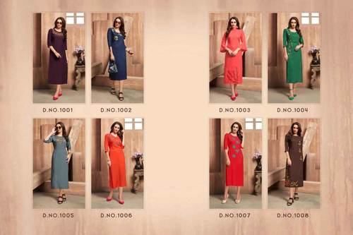 Spring Florence Vol-1 Volono Trendz Rayon Kurti Wholesaler