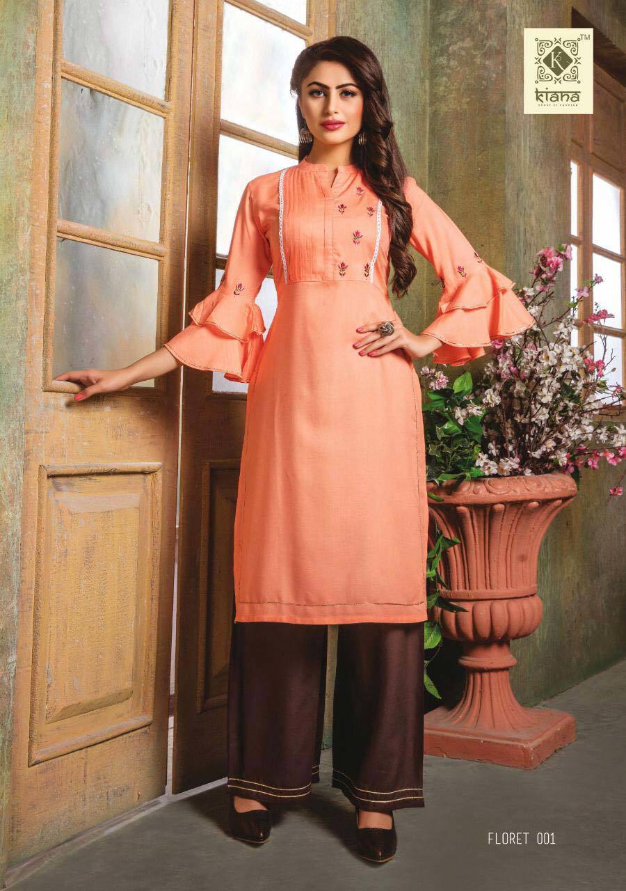 Floret Kiana Embroidery Palazzo - Heavy 14 Kg Rayon Fabric, Sizes M-3xl | Stylish Ladies Wear For All Seasons