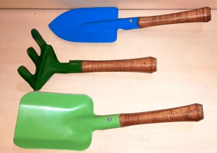 Garden Tool Kit - Steel, Polished Finish | Multi-colored Tools Ideal For Kitchen Gardens And Planters, Perfect Gardening Toolkit
