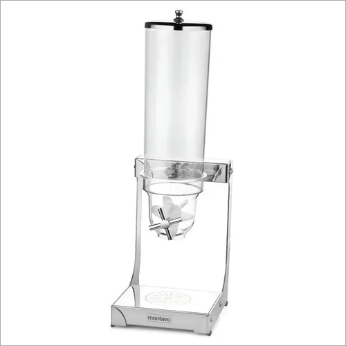 Cereal Dispenser - 3 Ltr Capacity | Stainless Steel & PC, Transparent Buffet Service Design