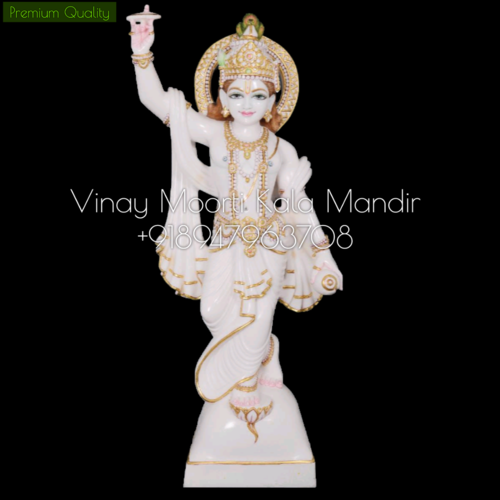 Durable Chakradhari Vishnu Ji Marble Statue