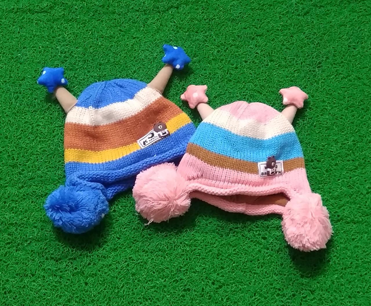 Woolen Cap - 0size, Multicolour | Kids Woolen Summer Cap For 0-1 Years