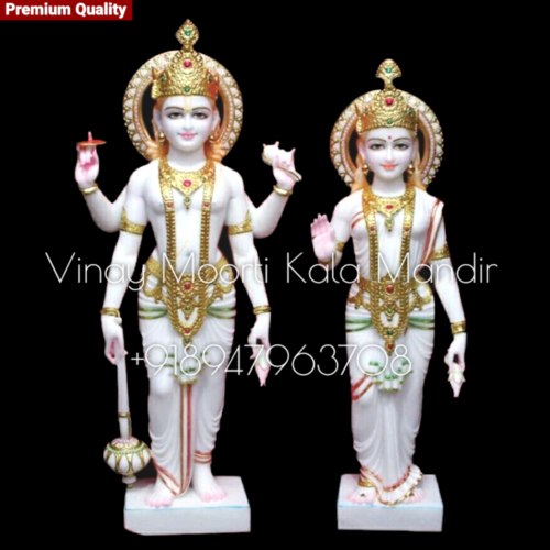 Washable Iskcon Lakshmi Narayan Marble Statue