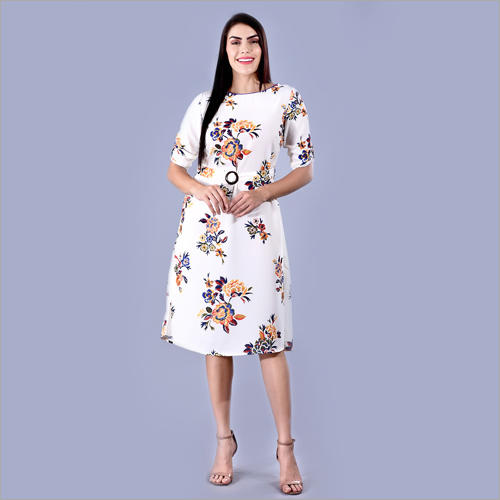 White Ladies Georgette Kurti