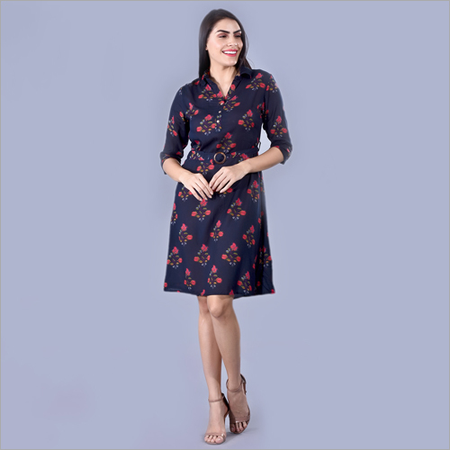 Blue Skater Kurti