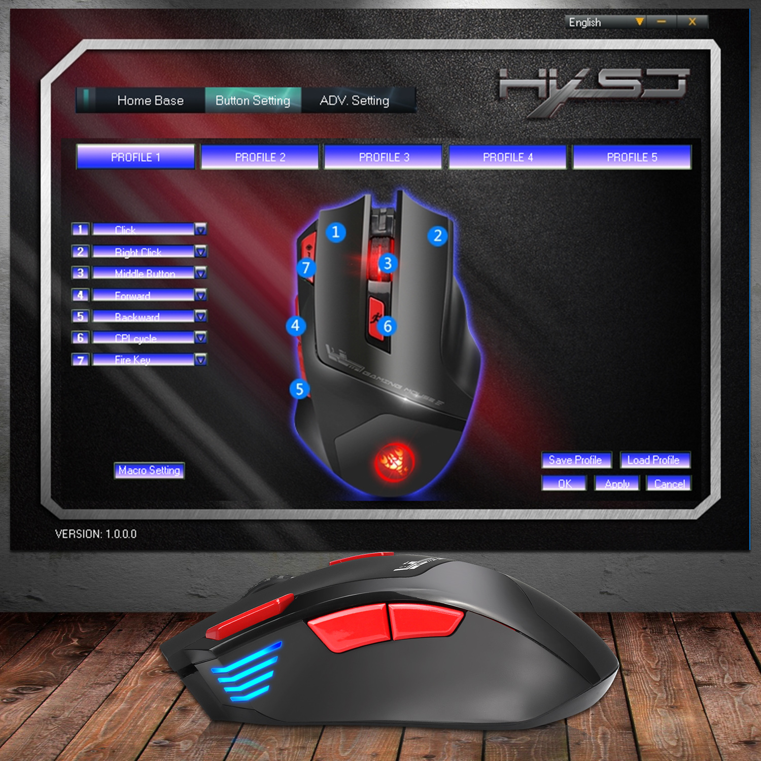 T88 Wireless Gaming Mouse With Seven Buttons And Seven Colors Use 1pcs Rechargeable 14500 3.7v Lithium Battery. Built-in Rechargeable Lithium Battery