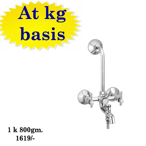 Wall Mixer Telephonic - Brass Body, 15mm Fitting, 5-Year Replacement Guarantee in Any Condition | Durable Brass Handle