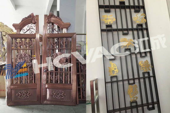 Hcvac Stainless Steel Sheet Furniture Multi Arc Ion Pvd Coating Machine - Color: Gold