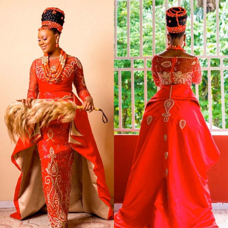 Igbo Traditional Wedding Outfits For Couple//isi Agu Outfit For Men//george Dress For Women//nigerian Wedding