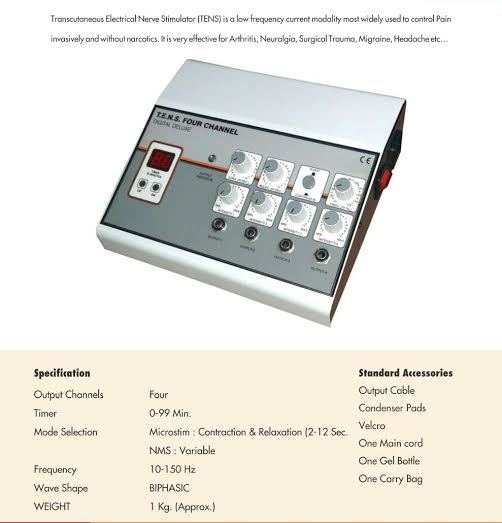 4 Channel Tens Application: Clinical And Hospital