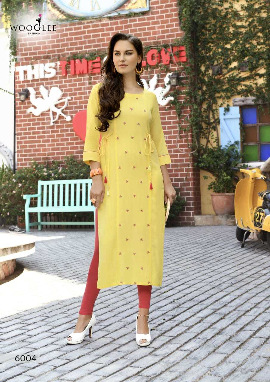 Tim Tim Designer Kurti - Heavy Rayon, Sizes M(38)-3xl(46) | Embroidery Work, Casual-formal-ethnic, Washable, All Seasons For Ladies